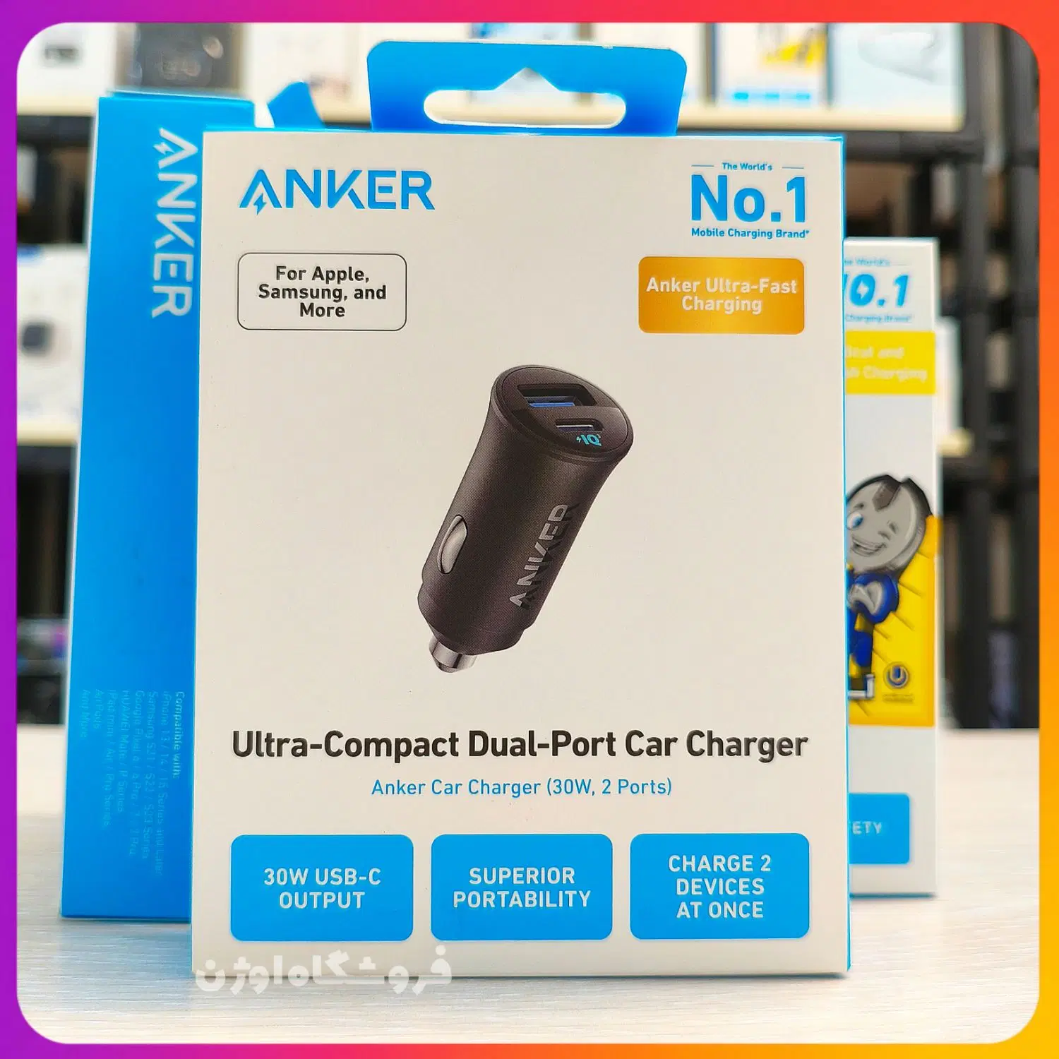 شارژر فندکی انکر  Anker 30W A2741 دو پورته شارژ سریع اصل