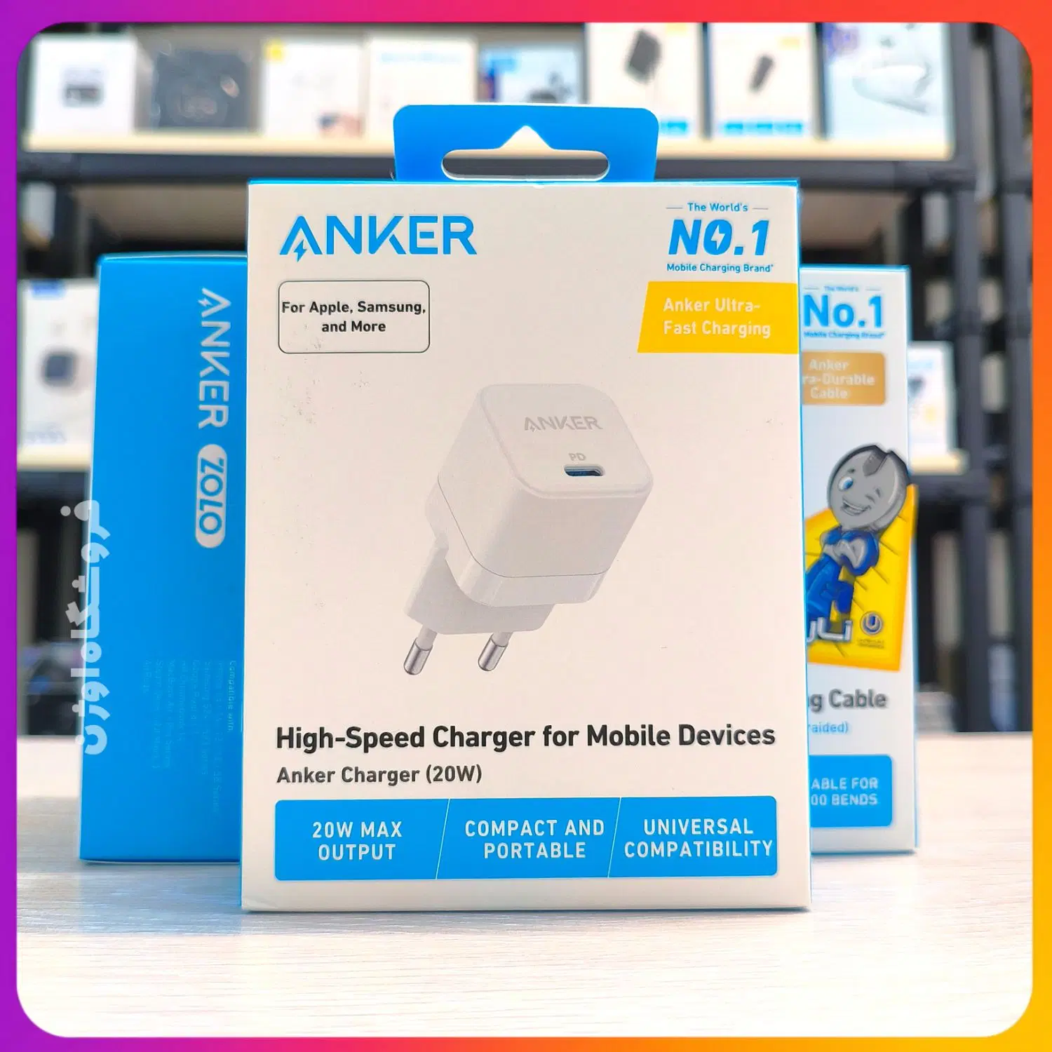 شارژر دیواری A2149 Anker 20W USB-C PD شارژ سریع اورجینال