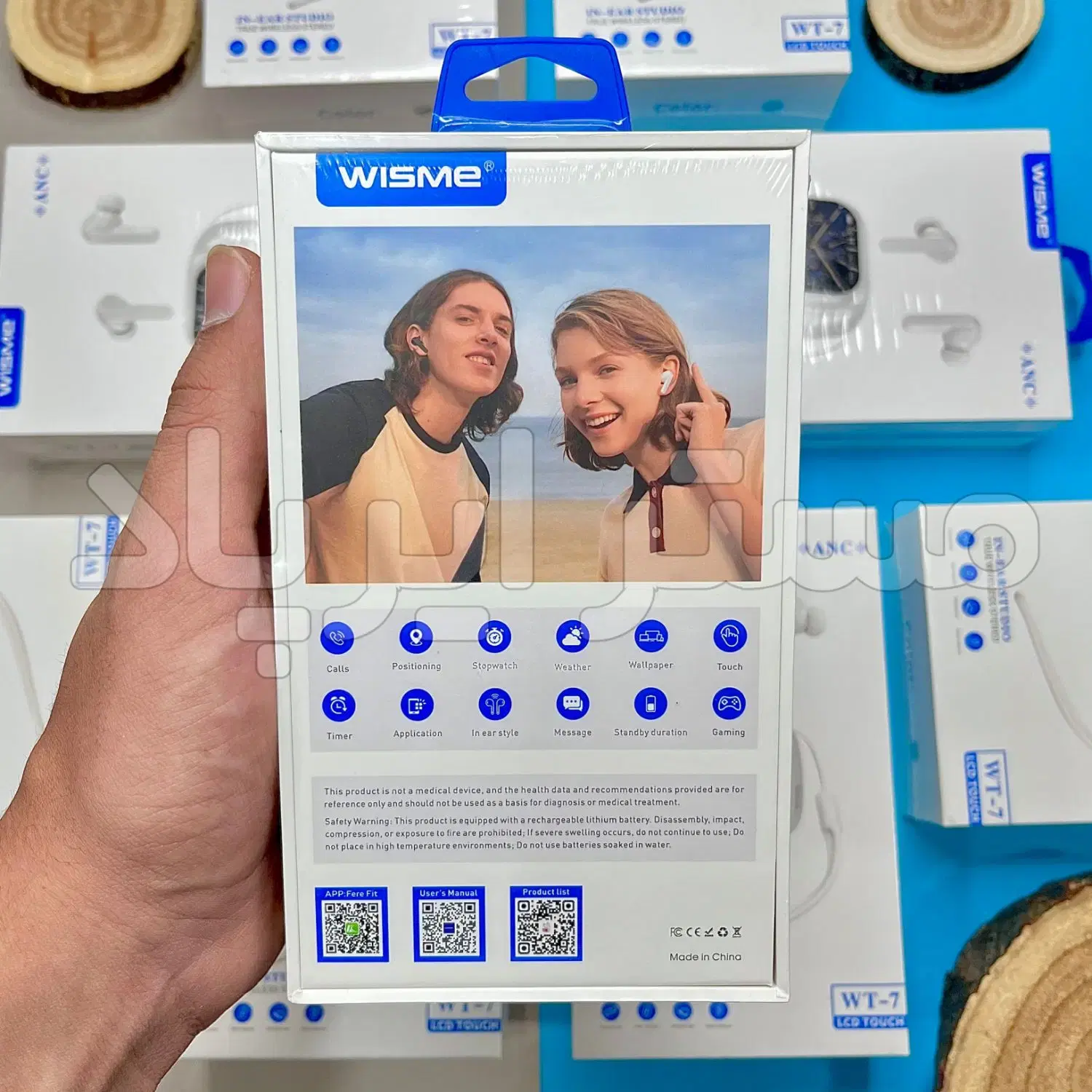 هندزفری بلوتوثی Wisme - WT7 (اصلی) ایرپاد نمایشگر دار